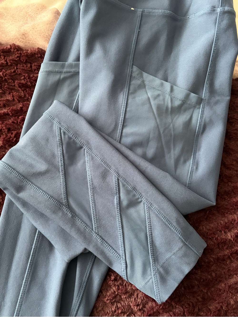 Mondetta Slate-Blue High-Rise Leggings with Side Pocket